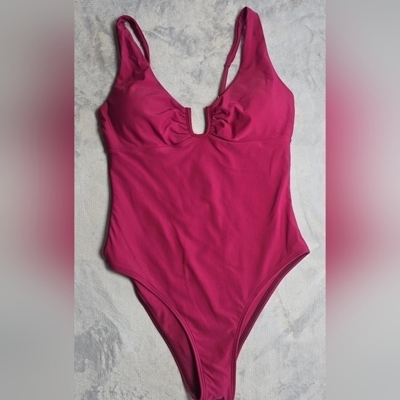 45.🆕Small Tummy Control U Wire Bathing Suit Ruched Push Up Swimwear NWOT - Picture 5 of 7